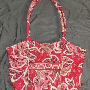 Vera Bradley Pink and Red Paisley Tote